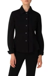 AKRIS PUNTO KENT COLLAR JERSEY PEPLUM JACKET,966000039103