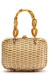 Frances Valentine Hen Woven Wicker Bag In Natural/ Natural
