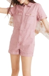 MADEWELL GARMENT DYED COVERALL ROMPER,AO281