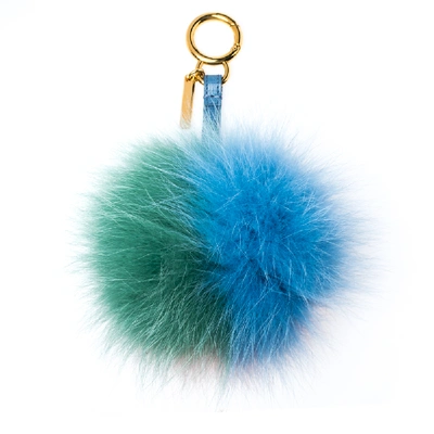 Pre-owned Fendi Multicolor Fox Fur Pom Pom Bag Charm