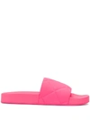 Bottega Veneta Diamond-quilted Slides In Violet