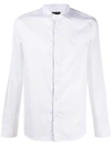Emporio Armani Modern-fit Pointed Collar Shirt In White