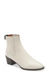 Rag & Bone Rover Leather Ankle Booties In Antique White