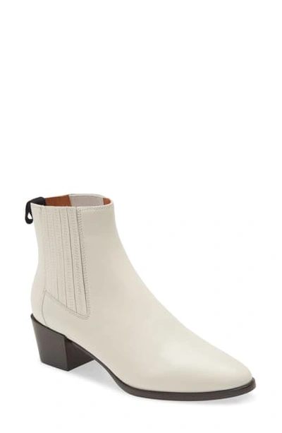 Rag & Bone Rover Leather Ankle Booties In White