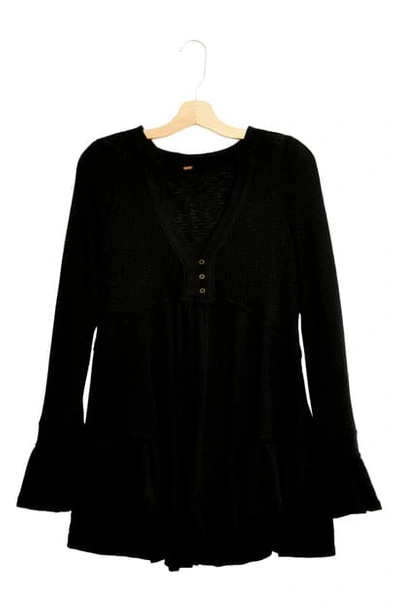 Free People Olivia Tunic Top In Black