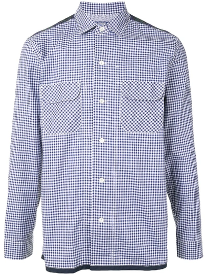 Junya Watanabe Gingham Print Shirt In Blue