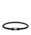 CHOPARD LEATHER AND ROSE GOLD CLASSIC RACING BRACELET,15791208