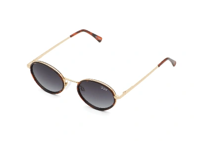 Quay Line Up Oval Sunglasses In Brown Tort