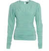 Isabel Marant Gimli Ruched Stretch Jersey Top In Mint