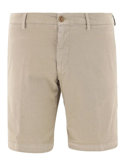 Berwich Stretch Cotton Shorts In Beige