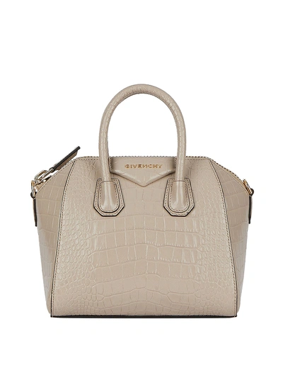 Givenchy Antigona Mini Bag In Dove Grey In Light Grey