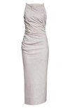 JACQUEMUS PAMPELONNE RUCHED COTTON & LINEN SHEATH DRESS,203DR01-203 128640