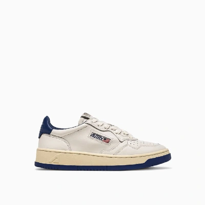 Autry 01 Low Sneakers Aulwbb35 In Leat Wht/blue