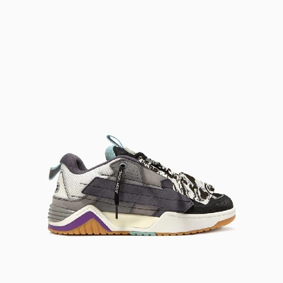 Off-white Grey Floating Arrow Suede Sneakers In 1006