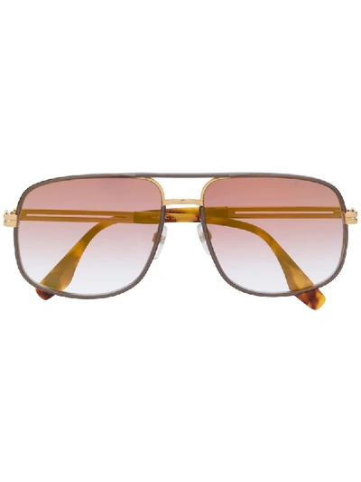 Marc Jacobs Oversized Racing Sunglasses In Brown