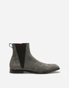 DOLCE & GABBANA VELVET CALFSKIN CHELSEA BOOTS