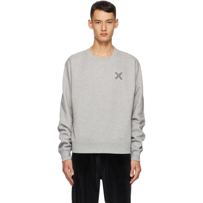 Kenzo Logo Cotton Sweatshirt In Grau