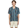 BATHER BLUE BIZZARO STRIPE CAMP SHIRT