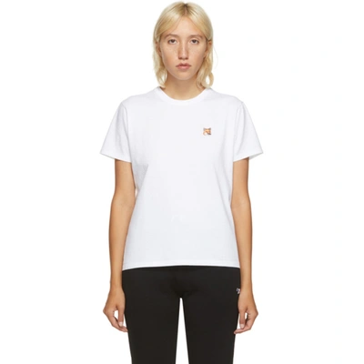 Maison Kitsuné Maison Kitsune White Fox Head T-shirt In P100 White