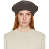 LAUREN MANOOGIAN GREY HORIZONTAL BERET