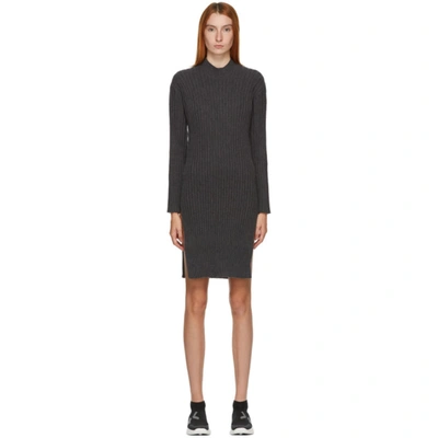 Kenzo Longline Ribbed-knit Jumper In Anthracite