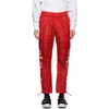 PALM ANGELS PALM ANGELS RED DESERT LOGO TRACK PANTS