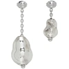 LEMAIRE LEMAIRE SILVER PEARL ASYMMETRICAL EARRINGS