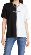 STELLA MCCARTNEY HALF HALF LOGO TEE