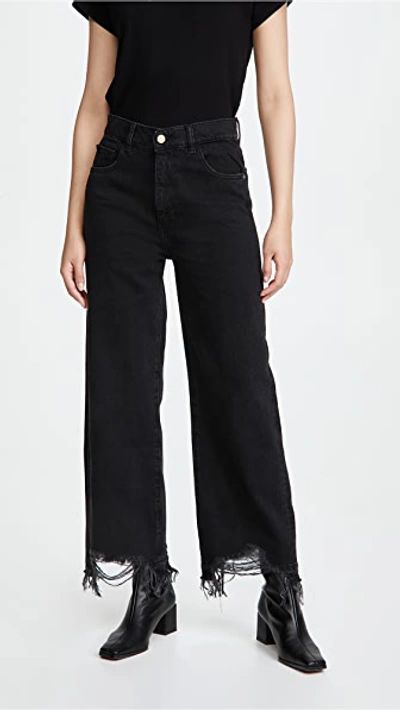 Dl Hepburn High Waist Crop Wide Leg Jeans In Lark