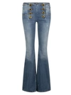 BALMAIN BALMAIN BUTTONED FLARED JEANS