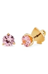 Kate Spade Brilliant Statements Cubic Zirconia Trio-prong Stud Earrings In Pink