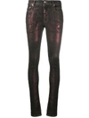 RICK OWENS DRKSHDW METALLIC SKINNY FIT JEANS