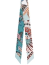 FERRAGAMO FLORAL PRINT SILK SCARF