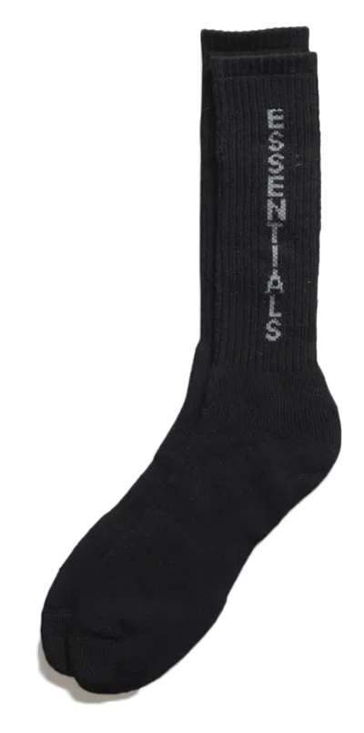 Pre-owned Fear Of God  Essentials Crew Socks Black