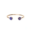 Tory Burch Kira Semiprecious Open Cuff In Tory Gold/lapis