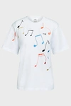 VICTORIA VICTORIA BECKHAM Music Note-Print Cotton T-Shirt