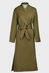 FORTE FORTE WOVEN BELTED COAT,856673