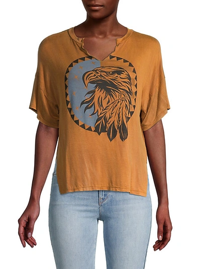 Vintage Havana Americana Eagle Graphic Washed Tee In Copper