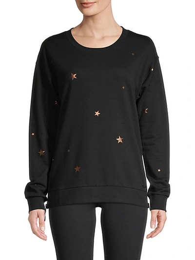 Marc New York French Terry Sweatshirt In Black Copper