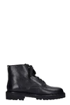 ISABEL MARANT CAMP ANKLE BOOTS IN BLACK LEATHER,11497811