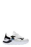 D.A.T.E. FUGA SNEAKERS IN WHITE SYNTHETIC FIBERS,11497481