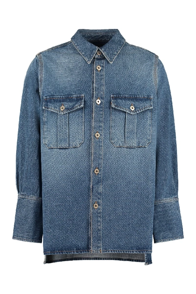 Loewe Patch Pocket Denim Shirt In Blue