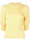 CECILIE BAHNSEN RIBBED KNITTED TOP