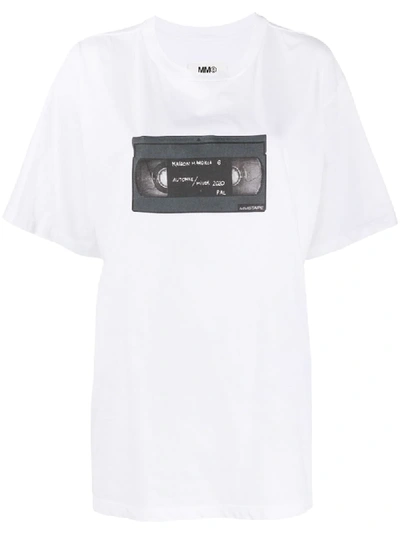 Mm6 Maison Margiela Video Tape Graphic T-shirt In White