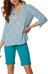 Curves 360 By Nydj Perfect Blouse In Ditsy Fields