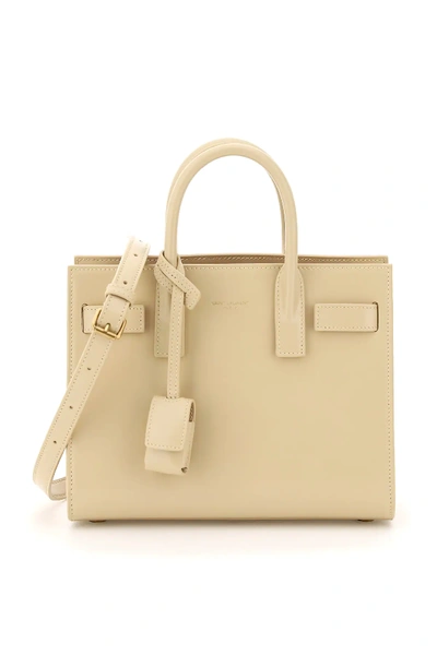 Saint Laurent Nano Sac De Jour Handbag In Beige