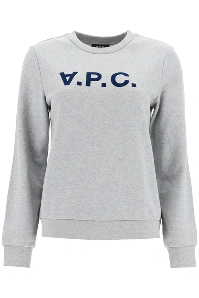 Apc Viva棉质运动衫 In Grey,blue