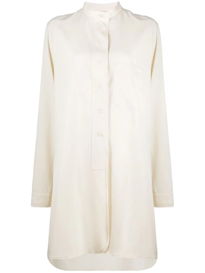 Lemaire Off-white Silk Pointed Collar Shirt