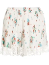 PACO RABANNE FLORAL PLEATED SKIRT
