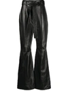 16ARLINGTON FLARED LEATHER TROUSERS